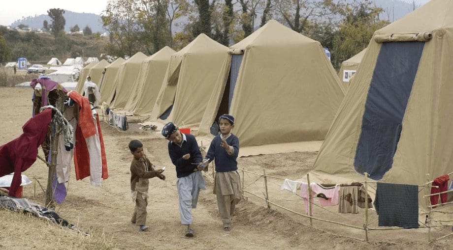 Refugee camp in Shinkiari