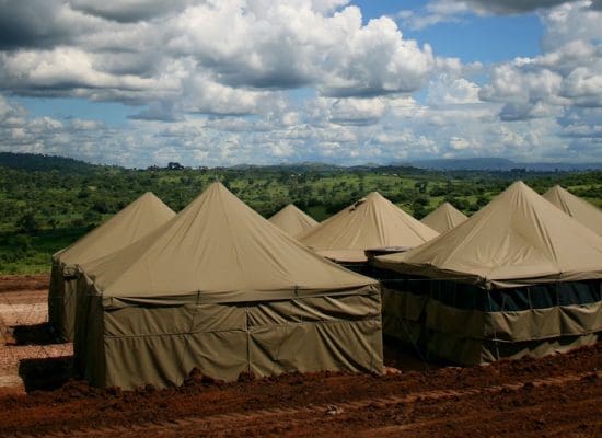Militärcamp in Afrika