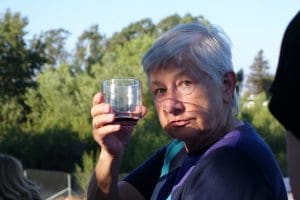 Ursula Gries während eines Open Air Festivals in Kalifornien