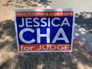 Volební plakát v Santa Ana