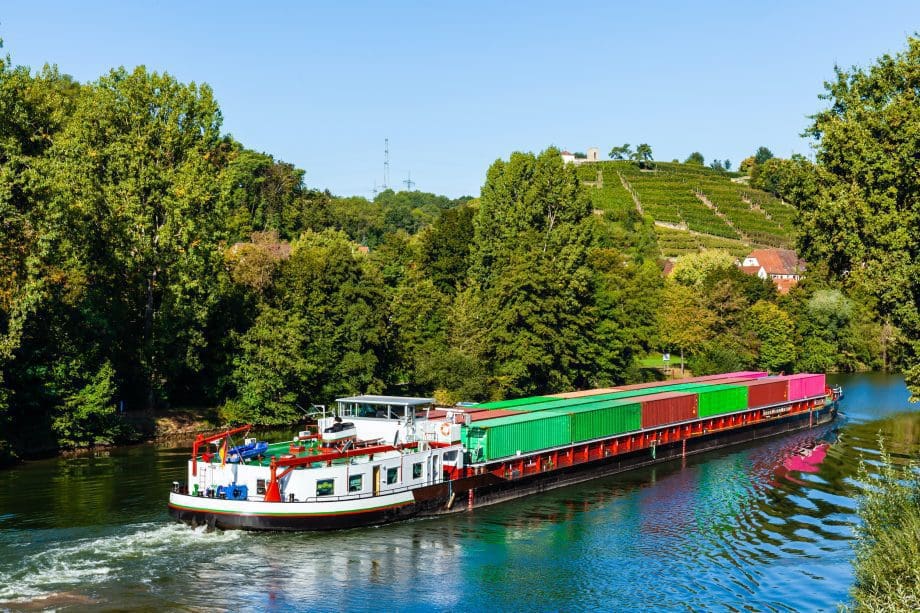 Barge on the Neckar