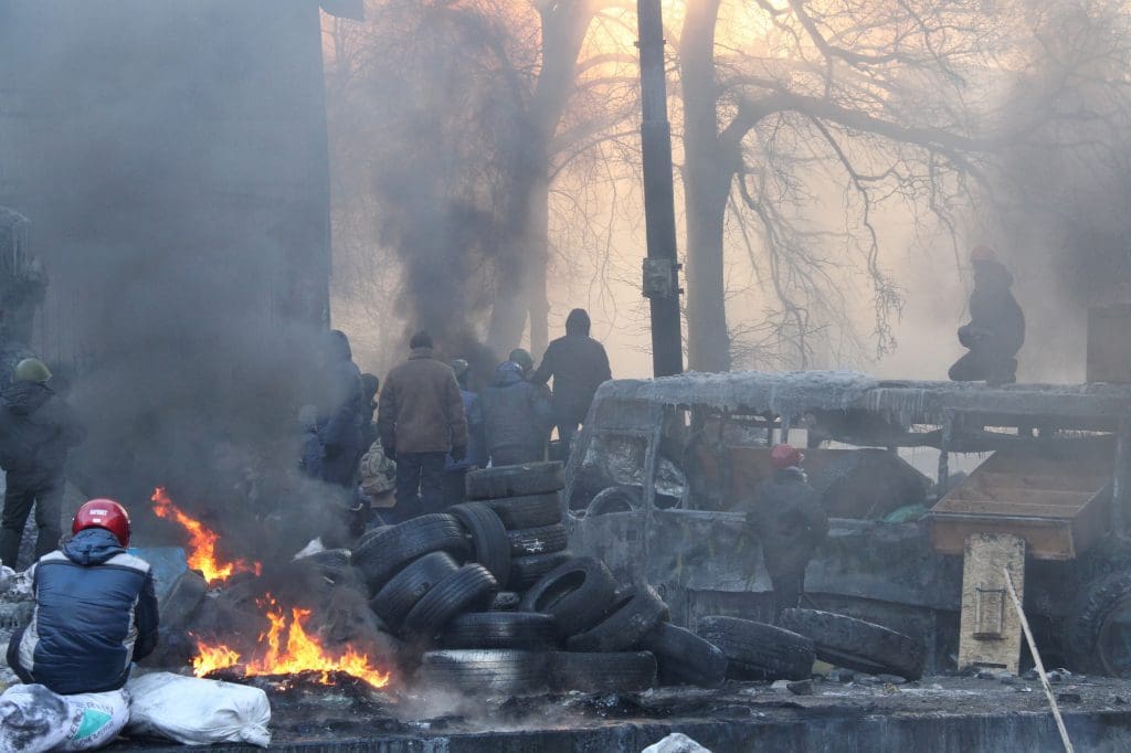 Barrikade in Kiev 2014