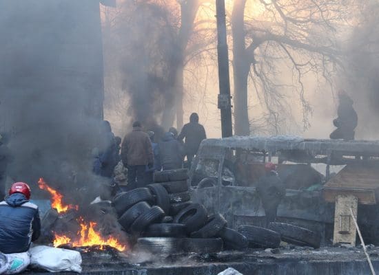 Barricade in Kiovia 2014