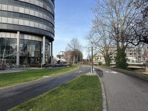 Neuer Radweg am Neckarufer